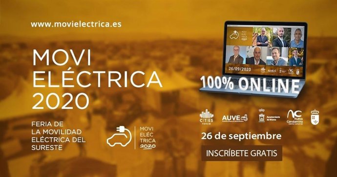 Cartel de Movieléctrica 2020, la Feria de la Movilidad Eléctrica del Sureste