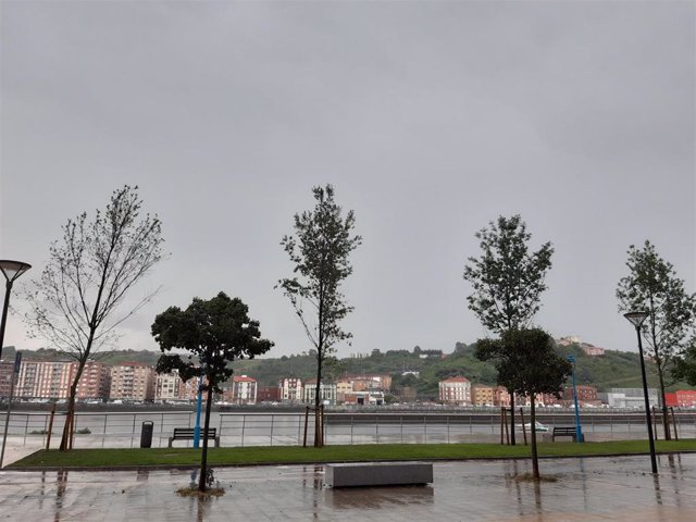 Cielos nubosos y lluvia en Euskadi