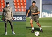 Simeone vuelve al trabajo en el primer entrenamiento de Luis Suárez