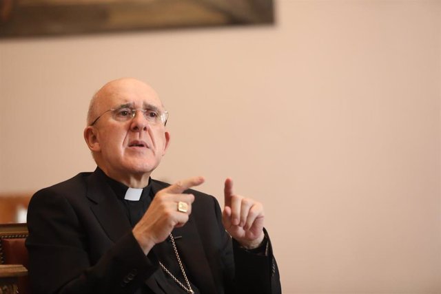 Retrato del arzobispo de Madrid, Carlos Osoro, durante una entrevista para Europa Press en la sede del Arzobispado, en Madrid (España), a 11 de septiembre de 2020.