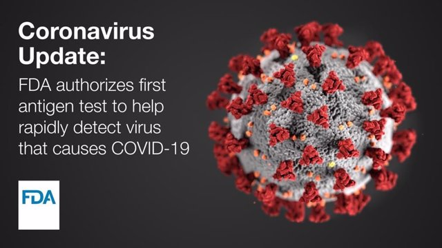 Prueba del primer test o prueba de antígenos del coronavirus por parte de la FDA estadounidense
