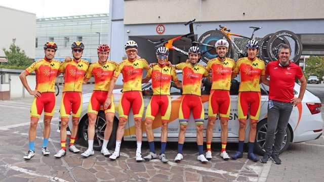 La selección española masculina en el Mundial de ciclismo de Imola