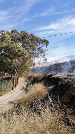 Un incendio calcina más de 5.000 metros cuadrados de matorral en Los Ramos (Murcia)