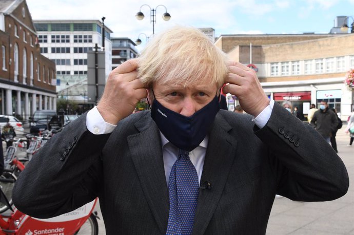 UK Prime Minister Boris Johnson constituency visit in Uxbridge