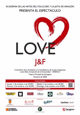 El Teatro Principal acoge la Gala Love creada por la Academia de las Artes del Folclore y la Jota de Aragón.