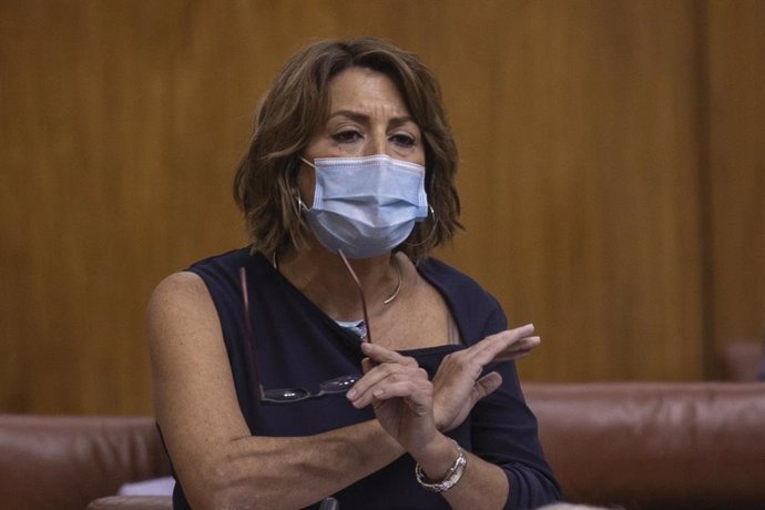 La secretaria general del PSOE-A, Susana Díaz, en una foto de archivo en el Parlamento andaluz.