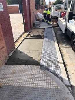 Obras de mantenimiento en Huelva. 