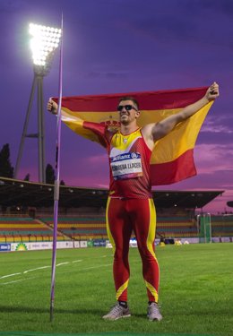 El lanzador paralímpico de jabalina español Héctor Cabrera