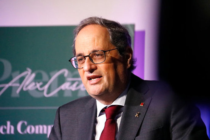 Pla curt del president Quim Torra a la presentació de l'Informe de la BioRegió de Catalunya 2020. Imatge del 28/09/2020 (horitzontal)