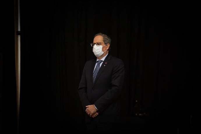 El president de la Generalitat, Quim Torra, durante el acto de entrega de la Creu de Sant Jordi, en Barcelona, Catalunya (España) a 21 de septiembre de 2020.