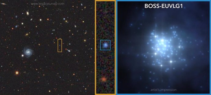 Primera galaxia con luminosidad UV comparable a la de un cuásar