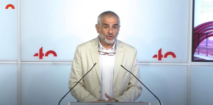 El líder de Cs en Catalunya, Carlos Carrizosa, en rueda de prensa
