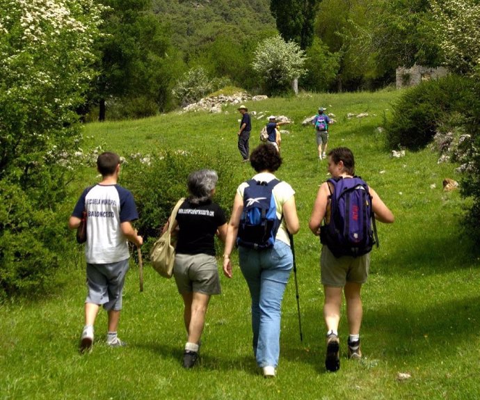 Turistas en el Parque Nautural de Cazorla, Segura, Las Villas