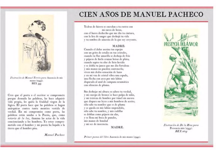 El poeta Manuel Pacheco protagoniza una exposición de la Diputación de Cáceres