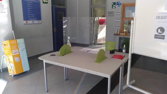 Imagen de archivo de las medidas de seguridad en el Centro de Servicios Sociales Comunitarios del Bulevar en Jaén.