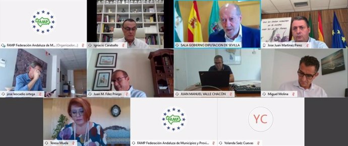 La Permanente de la Federación Andaluza de Municipios y Provincias (FAMP) reunida este lunes