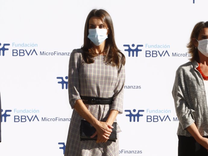 Doña Letizia preside un acto en la fundación BBVA el lunes 28 de septiembre de 2020