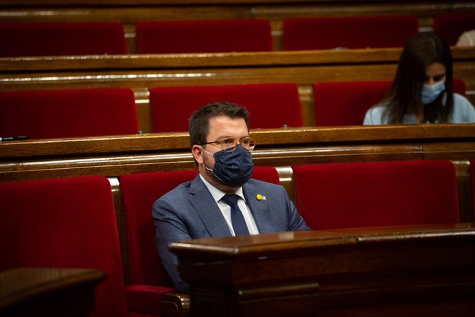 El vicepresident de la Generalitat, Pere Aragons, al Parlament. Barcelona, Catalunya (Espanya), 16 de setembre del 2020.
