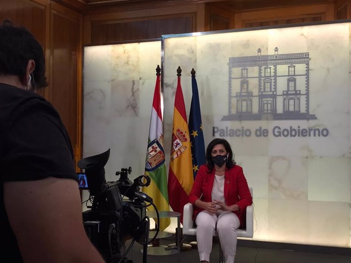 La pesidenta del Gobierno riojano, Concha Andreu, en un momento de la entrevista en Espejo Público
