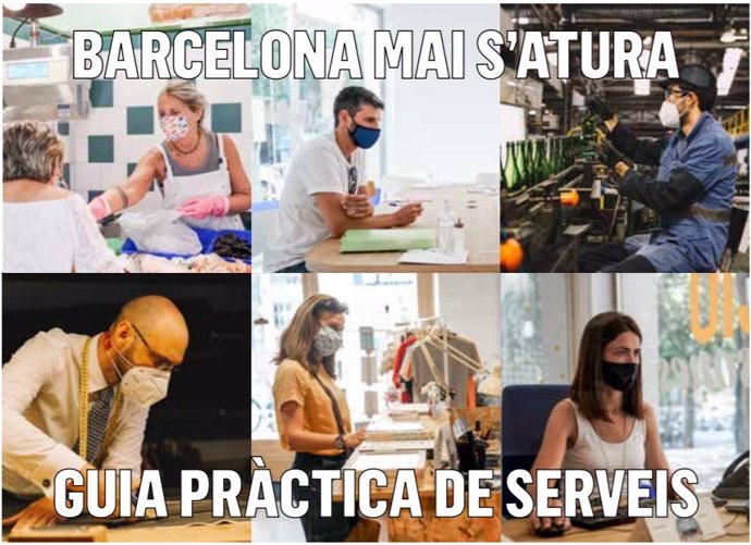 El área de Economía, Trabajo, Competitividad y Hacienda del Ayuntamiento de Barcelona ha editado la guía 'Barcelona nunca se detiene. Guía práctica de servicios'.