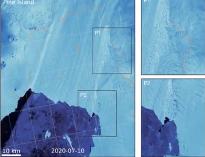 Señales previas a la desintegración en grandes glaciares antárticos