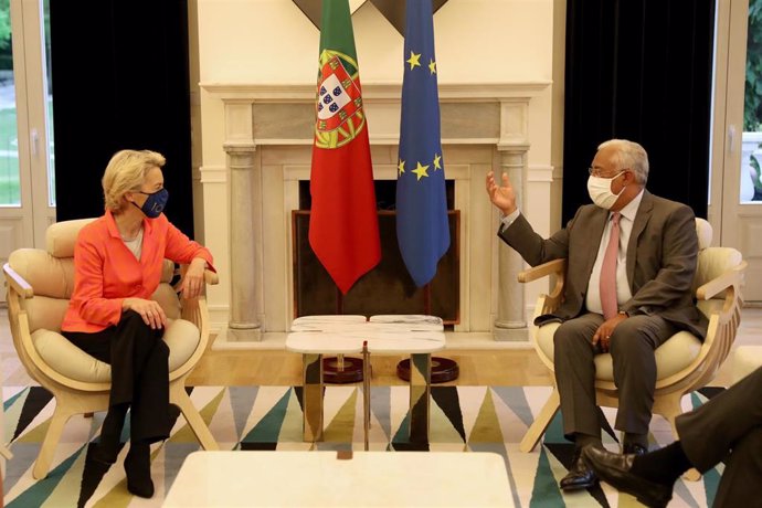 Ursula Von der Leyen y António Costa, reunidos en Lisboa