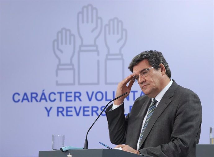 El ministro de Seguridad Social y Migraciones, José Luis Escrivá, comparece este mates en rueda de prensa posterior al Consejo de Ministros.