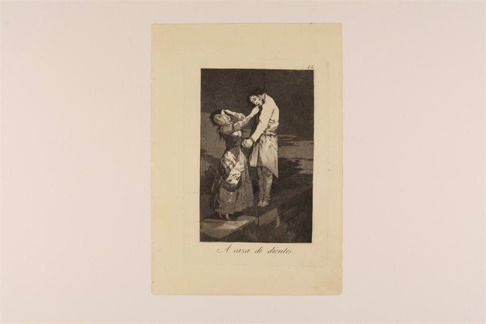 Un grabado de la muestra sobre Goya en la Real Academia de Bellas Artes de San Fernando
