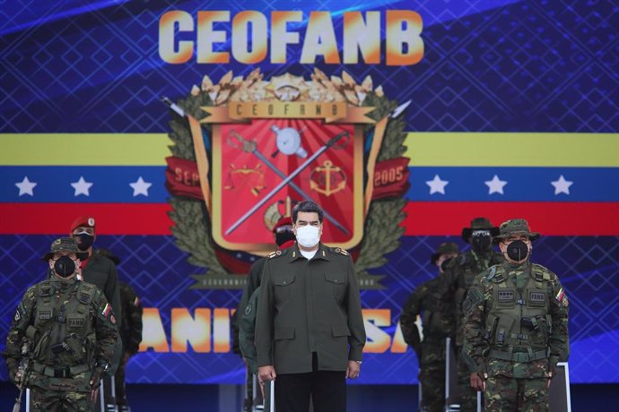Nicolás Maduro en un acto con las Fuerzas Armadas