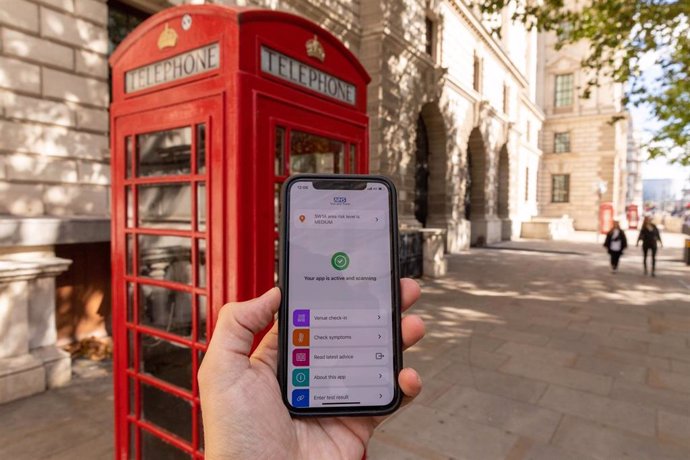 Aplicación para el rastreo de contactos en Reino Unido