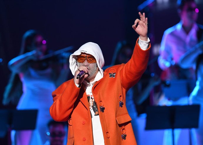 Bad Bunny Performs Onstage During The 20Th Annual Latin GRAMMY Awards