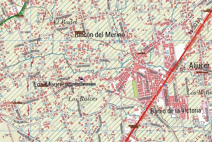 Imagen sobre el plano del lugar del suceso