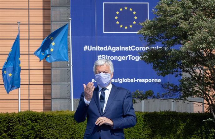 Didier Reynders, el comisario europeo de Justicia, en un acto en Bruselas