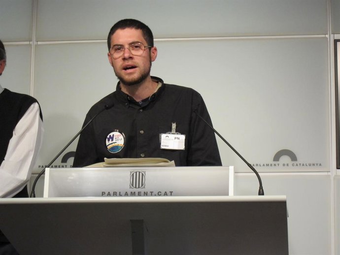 Joan Pons, portaveu de l'assemblea Aturem BCN World