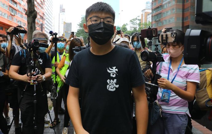El activista Joshua Wong, una de las figuras más reconocidas por la protestas convocadas contra el Gobierno de Hong Kong.