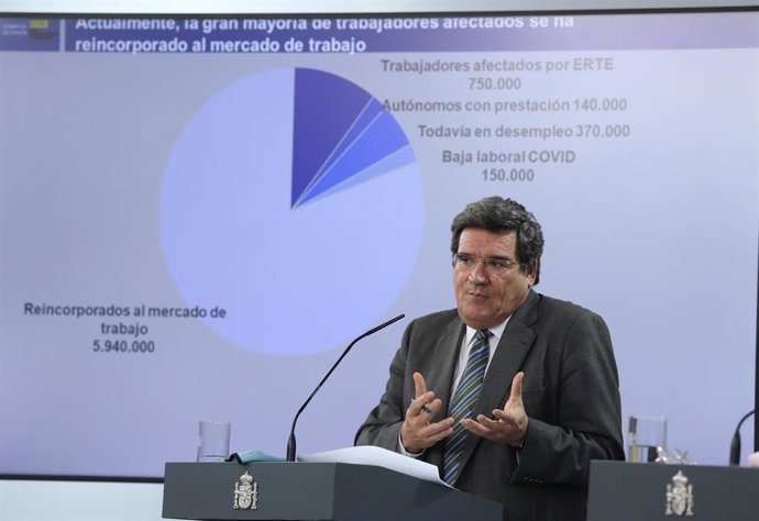 El ministro de Seguridad Social y Migraciones, José Luis Escrivá