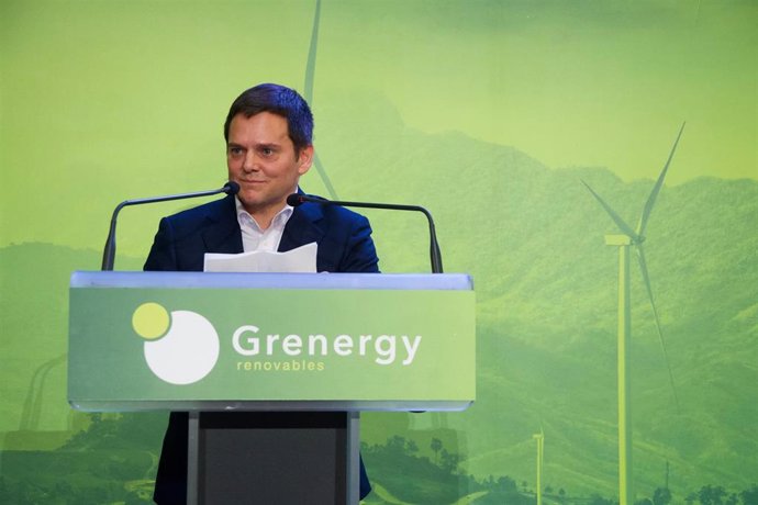 David Ruiz de Andrés, fundador y consejero delegado de Grenergy, en la Bolsa de Madrid