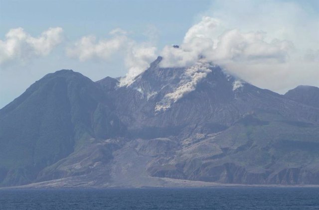 Avalancha de flujo de escombros volcánicos en el volcán Soufriere Hills, Montserrat.