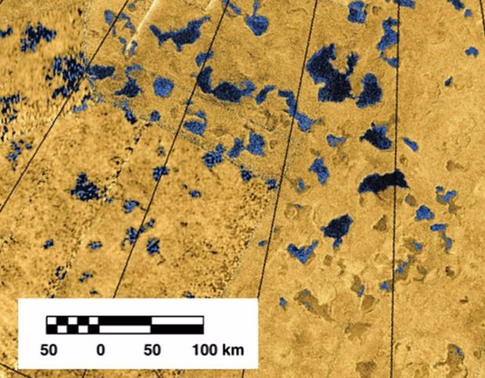 Los lagos de Titán también se estratifican, pero por reacción química