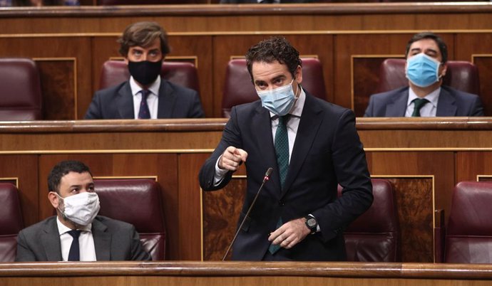 El portaveu parlamentari del PP, Teodoro García Egea, intervé en la sessió de control al Congrés dels Diputats. Madrid (Espanya), 30 de setembre del 2020.