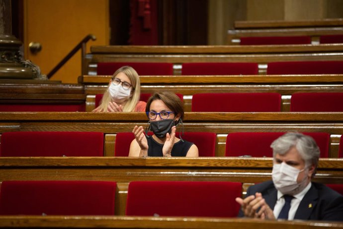 La diputada d'ERC Anna Caula en el ple monogrfic sobre la inhabilitació de Torra. Barcelona, Catalunya (Espanya), 30 de setembre del 2020.