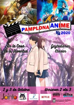 Cartel del ciclo de cine 'Pamplona Anime 2020'