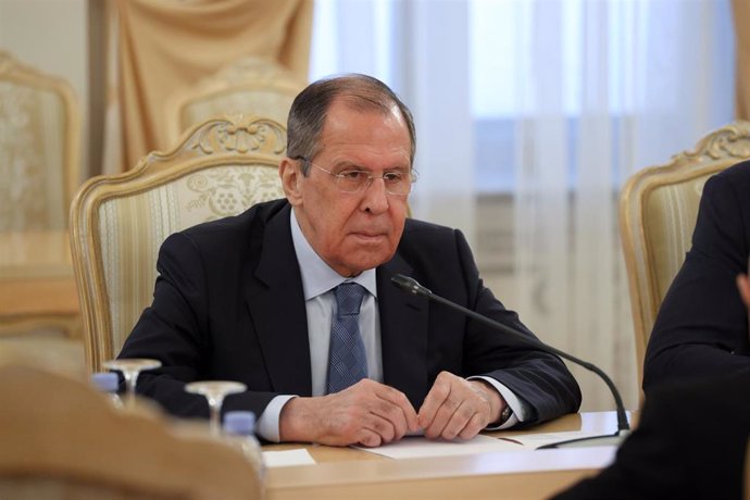 Sergei Lavrov, ministro de Exteriores de Rusia, en una reunión en Moscú