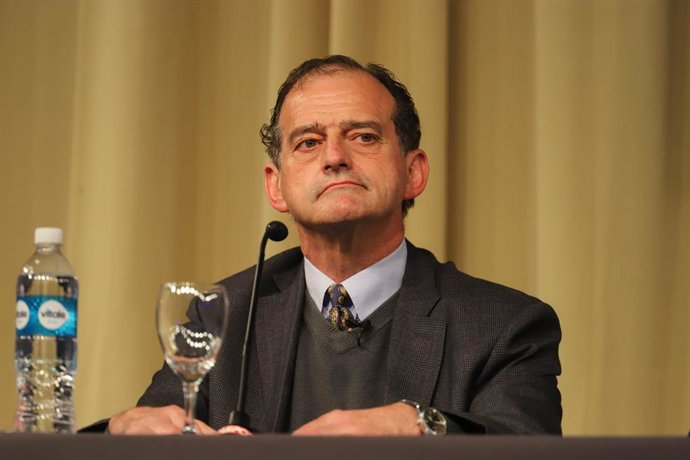 El líder de la fuerza política conservadora Cabildo Abierto y antiguo comandante en jefe del Ejércitto de Uruguay, Guido Manini Ríos.