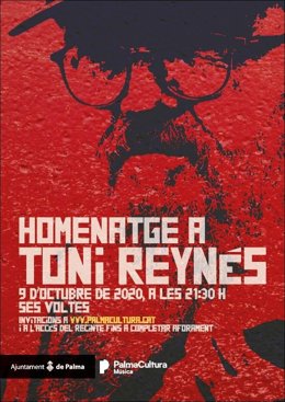 Cartel del homenaje al músico Toni Reynés en Palma.