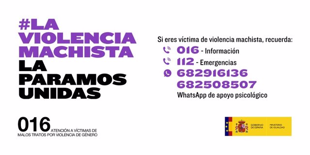 Cartel de la campaña de sensibilización #LaViolenciaMachistaLaParamosUnidas, impulsada por el Ministerio de Igualdad contra la Violencia De Género