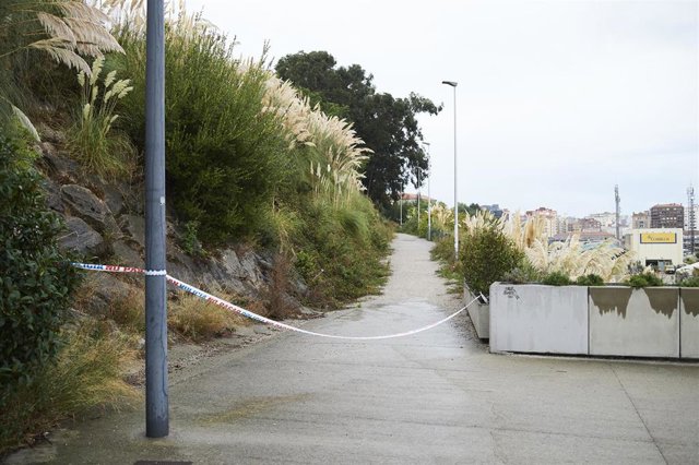 Cordón policial en las inmediaciones del descampado donde aparecieron los restos.