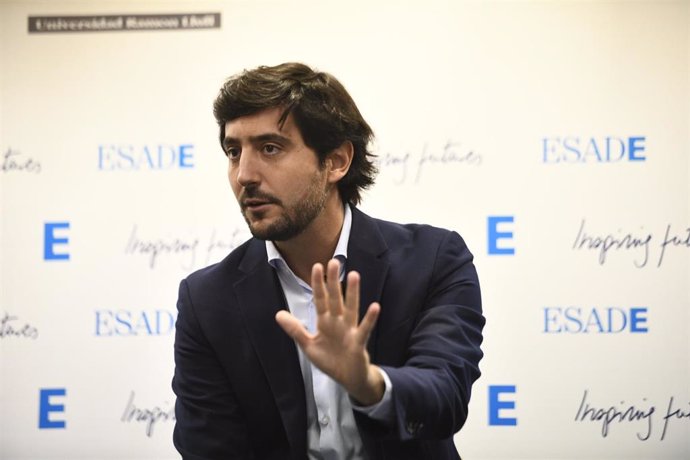 El economista y exdiputado de Ciudadanos Toni Roldán comenta en una rueda de prensa su incorporación a Esade y las principales líneas estratégicas y áreas de actuación del nuevo think tank que dirigirá, en Madrid (España), a 4 de octubre de 2019.
