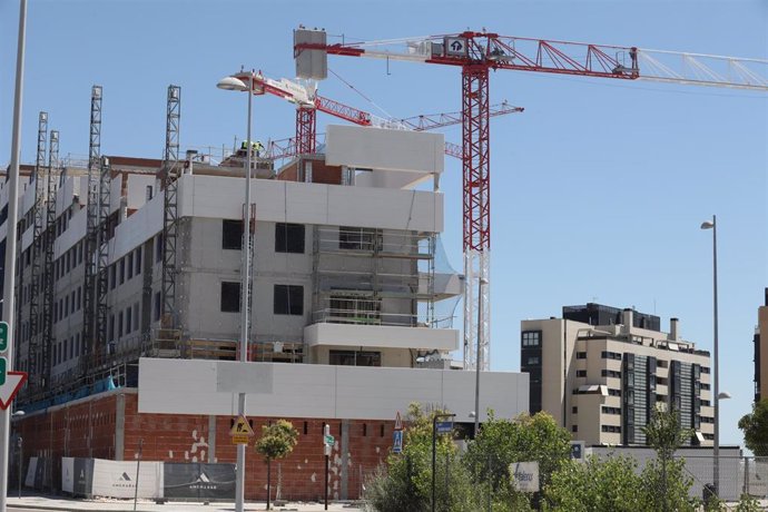 Edificio en construcción en Madrid
