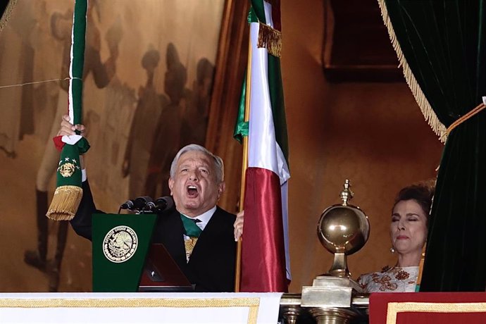 15 September 2020, Mexico, Mexico City: Mexican President Andres Manuel Lopez Obrador